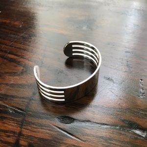 Personalize Silver Adjustable Cuff Bracelet